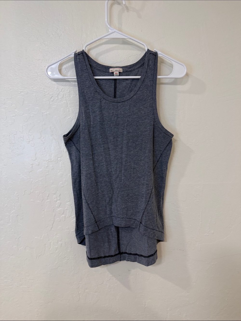 GAP Dusty Blue/Gray Layered-Hem Sleeveless Tank